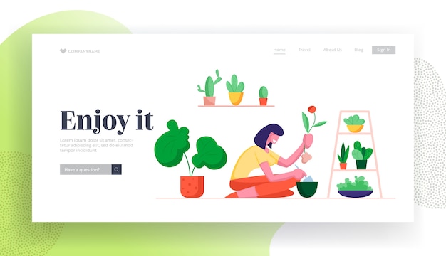 Gardening hobby website landing page