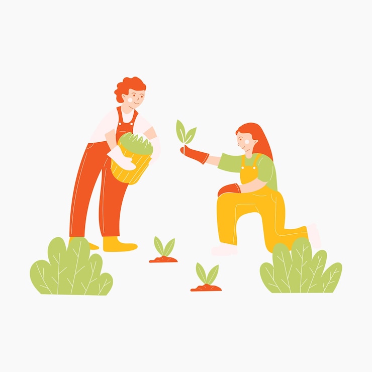 Vector gardening illustration