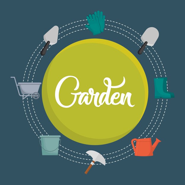 Vector gardening related icons