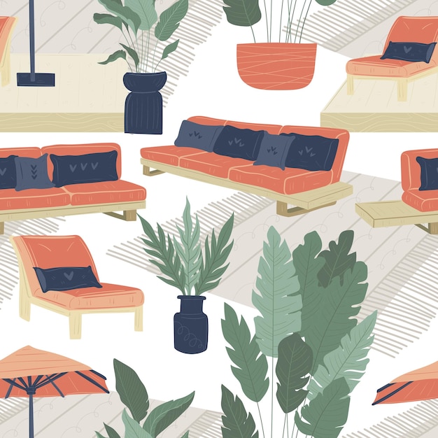 Gardening seamless pattern set. For prints, food design, health style hobby menu, label