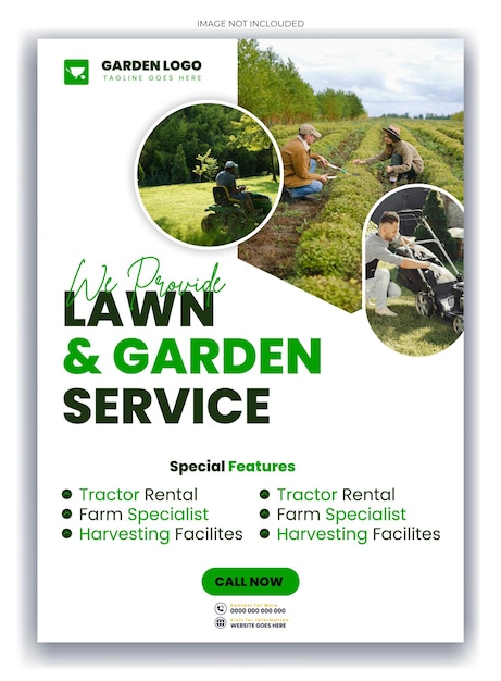 gardening service social media flyer design