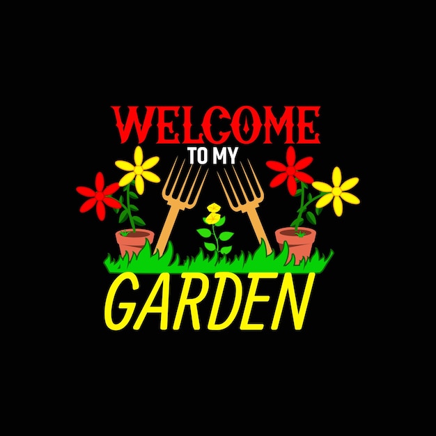Vector gardening t-shirt design, gardening typography, vector illustration.