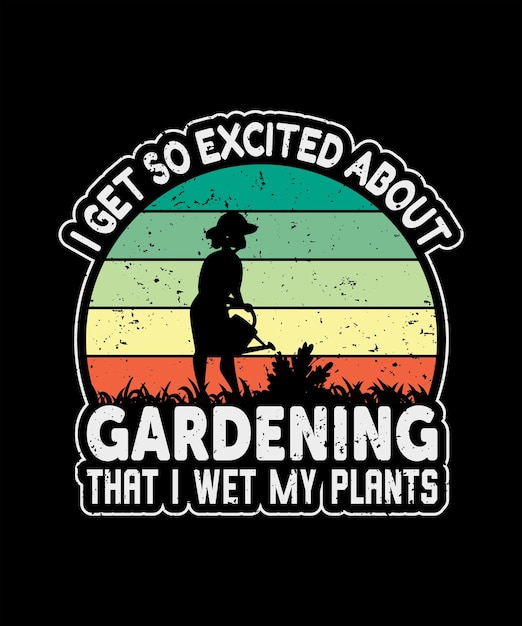 Vector gardening t shirt design retro vintage t shirt design