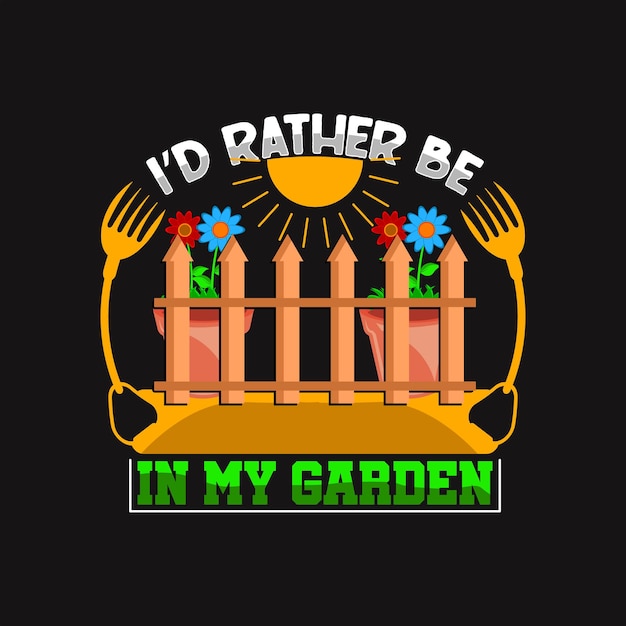 Vector gardening t-shirt design