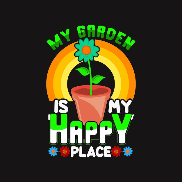 Vettore t-shirt da giardinaggio design