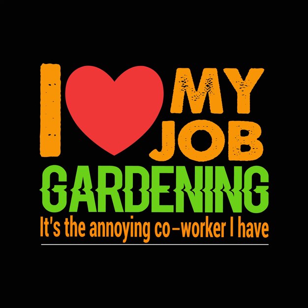 Vector gardening t-shirt design