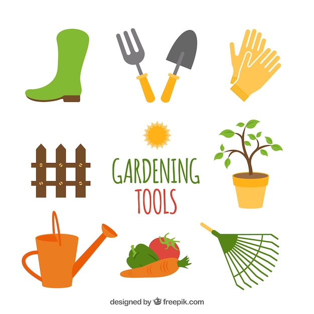 Vector gardening tools