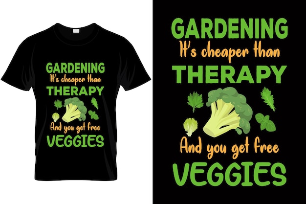 Gardening tshirt with veggies vector green plant and veggies vector ready for tshirt design