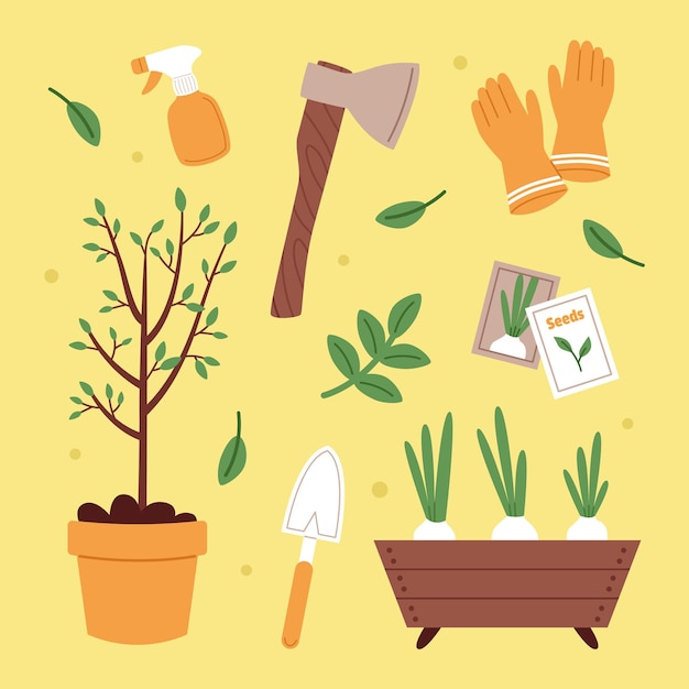 Vector gardening vector set