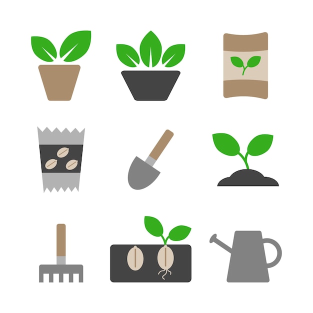 Gardening vector set