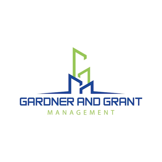 Вектор Дизайн логотипа компании gardner and grant management company