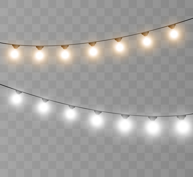 Garland of bright lights template for vector illustrations