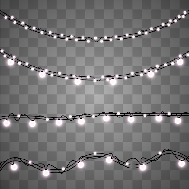 Vector garland light isolated on background.