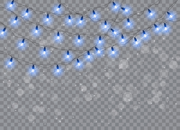 garland lights isolated