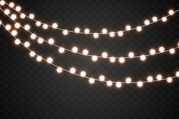 Garland lights isolated.