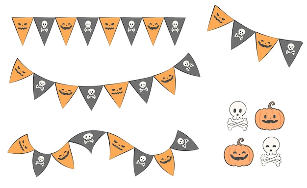 Garland prop illustratie om halloween te vieren.