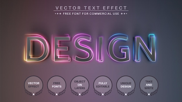 Vector garland text effect font style