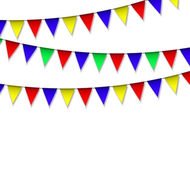 Garland with colorful pennants