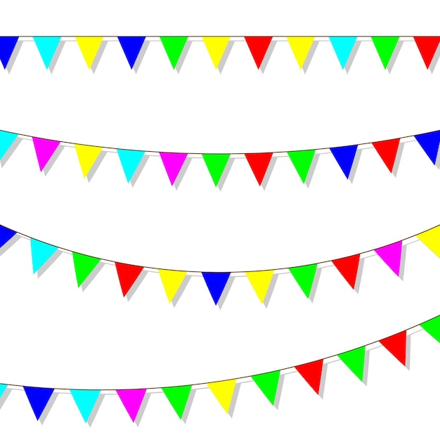 Garland with colorful pennants