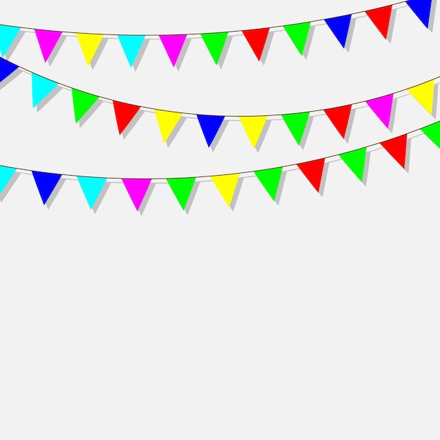 Garland with colorful pennants