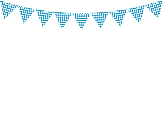 Vector garland with flags for the oktoberfest holiday vector