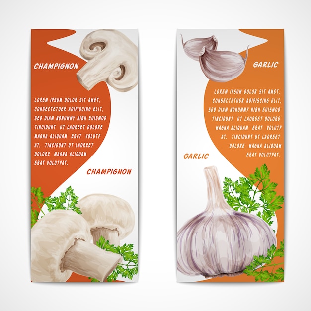 Garlic champignon banners