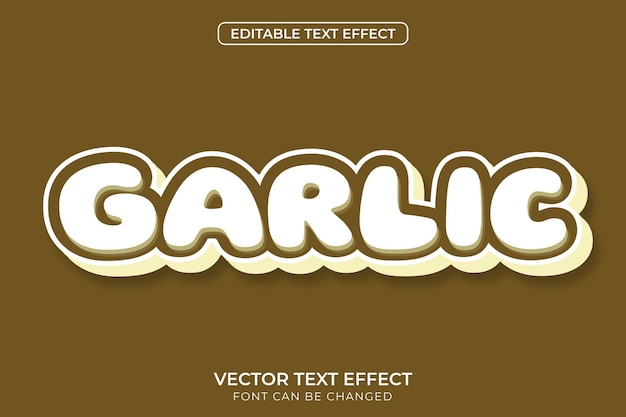 Garlic editable text effect vector