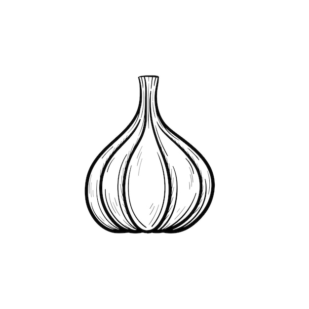 Garlic hand drawn sketch icon