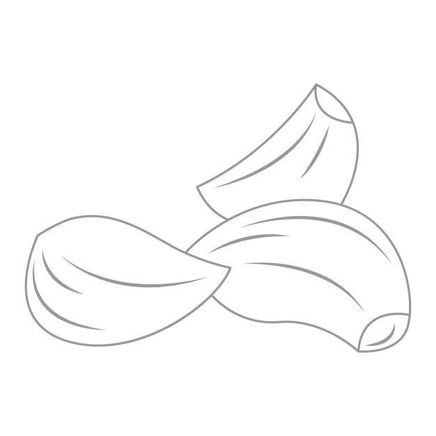 Vector garlic icon logo design