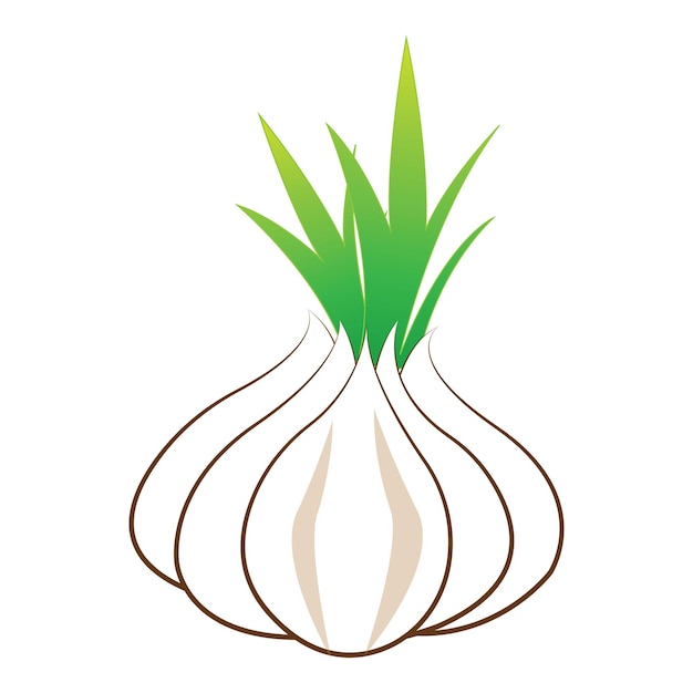 Garlic icon logo vector design template