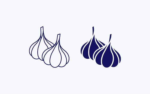 Vector garlic illustration icon