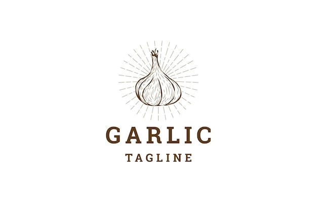 Garlic logo icon design template