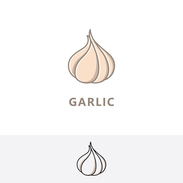 Garlic logo icon vector illustration