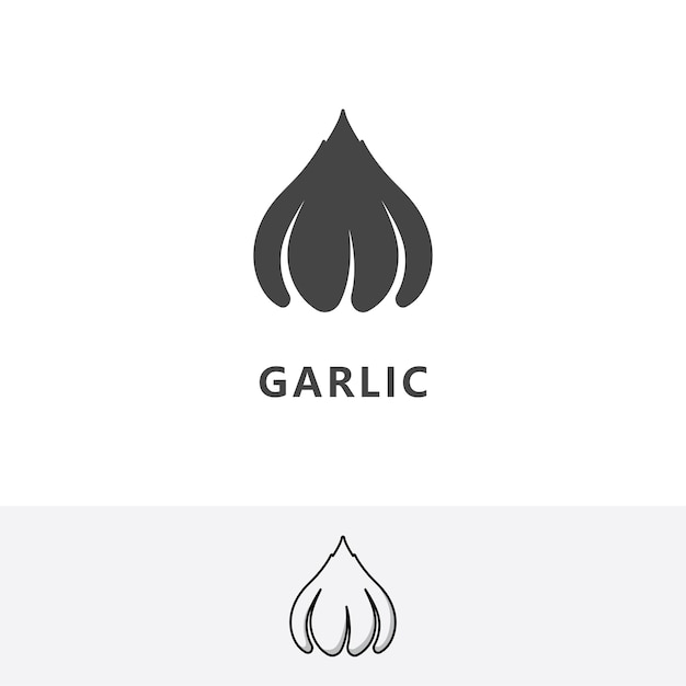 Garlic logo icon vector illustration