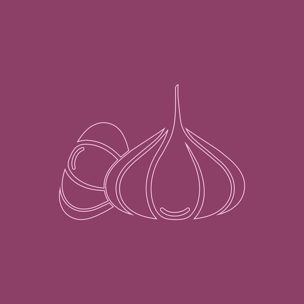 Garlic vector icon illustration design template