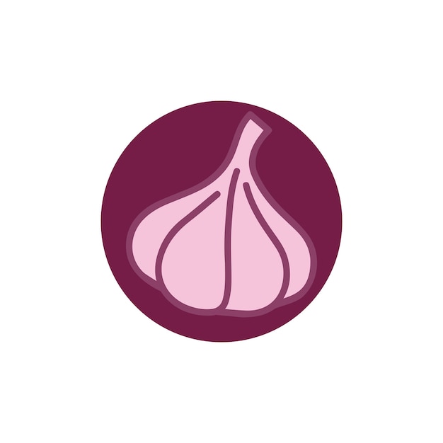 Vector garlic vector icon illustration design template