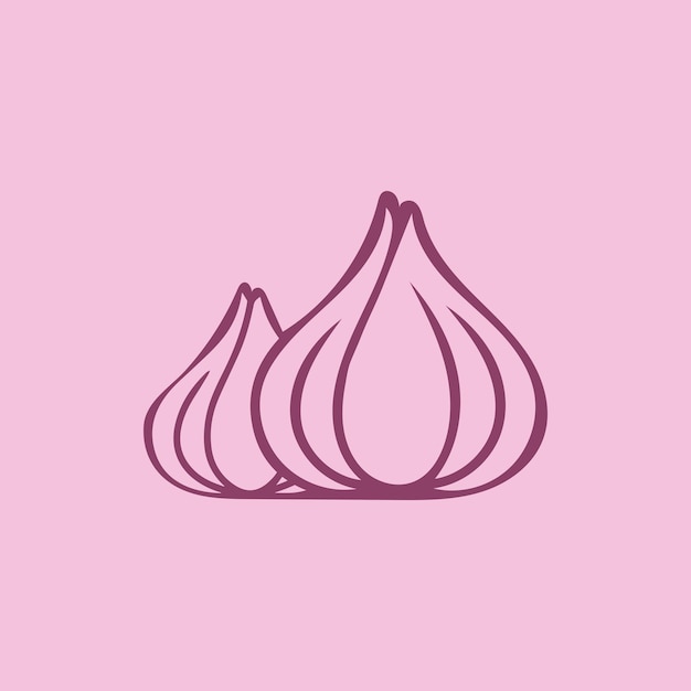 Garlic vector icon illustration design template