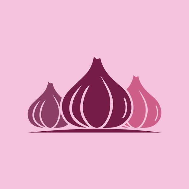 Garlic vector icon illustration design template