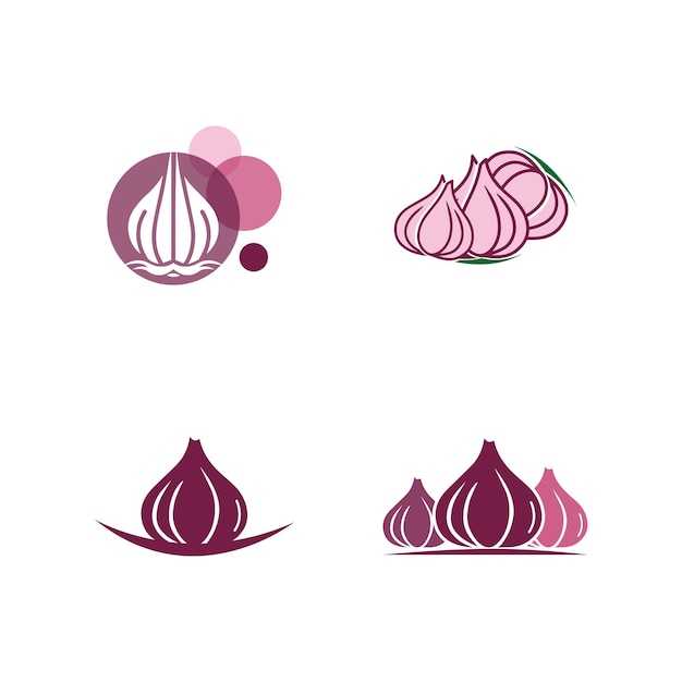 Garlic vector icon illustration design template