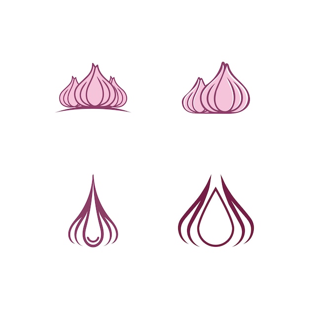 Garlic vector icon illustration design template