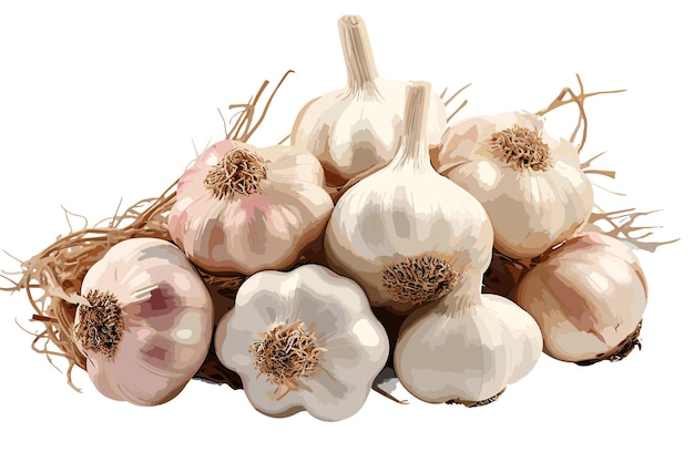 Vector garlic vector and illustration