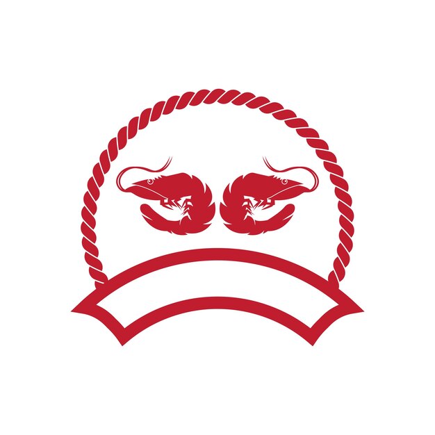 Garnalen logo pictogram vector illustratie ontwerp