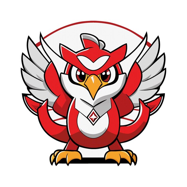 Vector garuda bird character clipart artwork