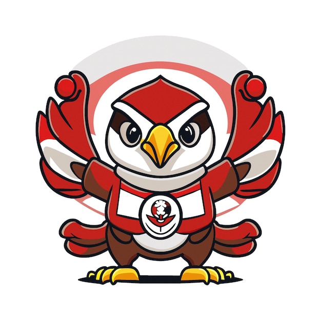 Vector garuda bird character clipart artwork