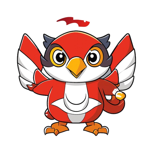 Vector garuda bird character clipart artwork