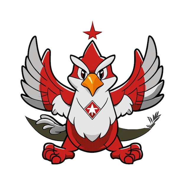 Vettore garuda bird personaggio clipart artwork