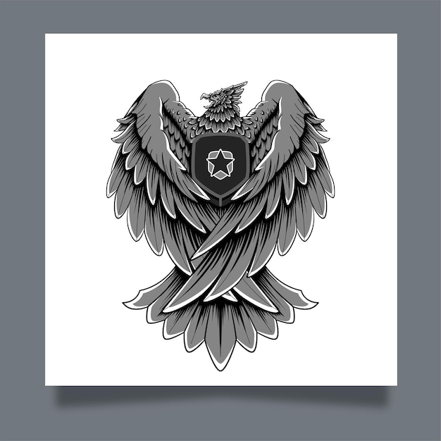 Vector garuda eagle artwork illustration