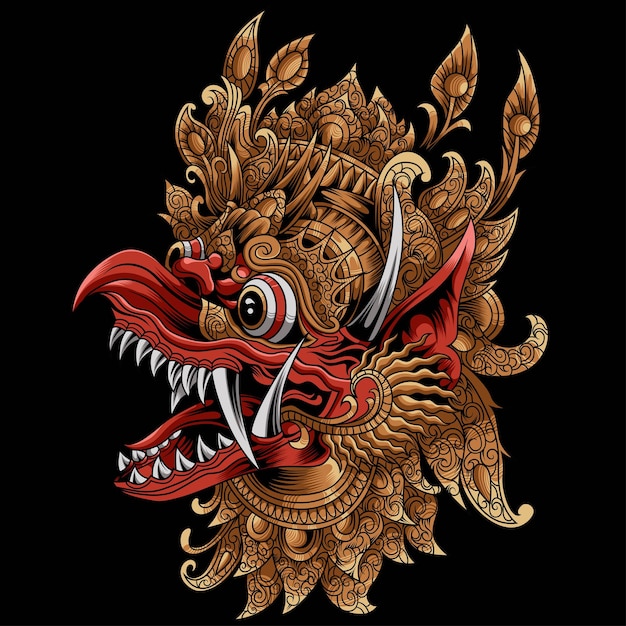 Vettore illustrazione vettoriale balinese garuda jatayu