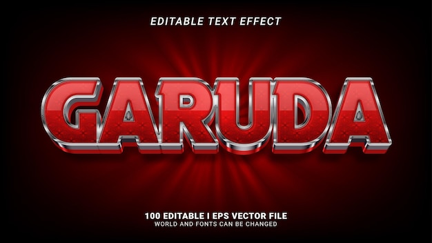Vector garuda text effect