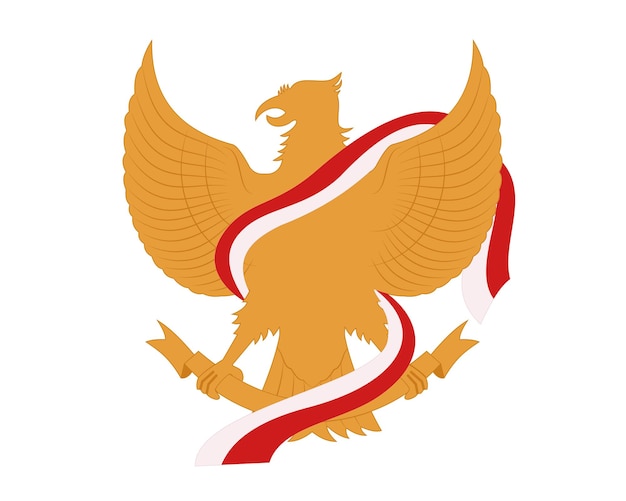 garuda vogel symbool garuda vogel en Indonesische vlag Indonesische onafhankelijkheidsdag achtergrond